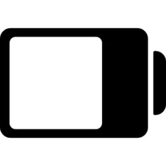 Battery status interface symbol almost full