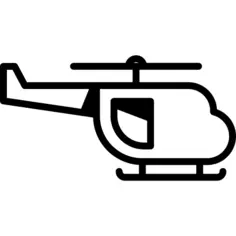 Helicopter facing Right