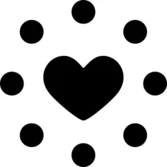 Heart with circles