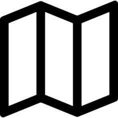 Map tryptich folded outline