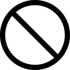 Prohibition circular sign