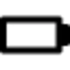 Empty battery interface status symbol