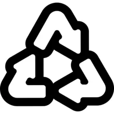 Arrows recycling triangle outline