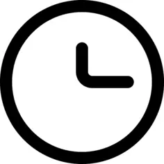 Clock circular outline