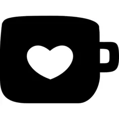 Coffee cup with a heart