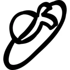 Hat female rounded outline