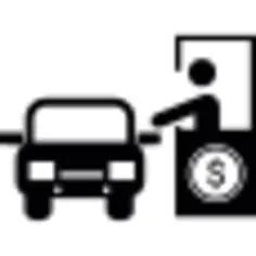 Payment booth and vehicle