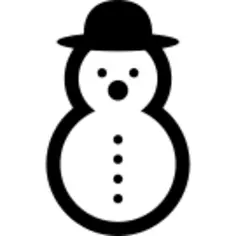 圆形帽子的圆形雪人