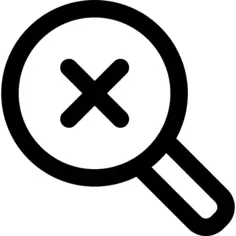 Search magnifier with a cross