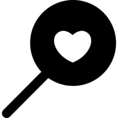 Heart in a circle on a stick