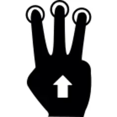 触摸并向上滑动