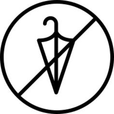 Umbrellas banned signal