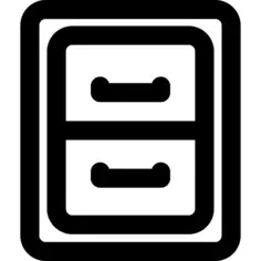 Archive furniture outline with drawers