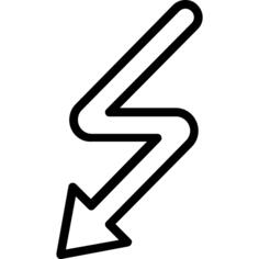 Curved arrow