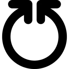 Circle of double up arrows