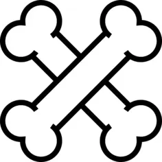 万圣节骨头交叉轮廓