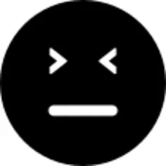 闭着眼睛和直口线的图释方脸