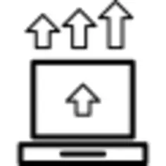 有箭头seo标志的膝上型计算机接口的