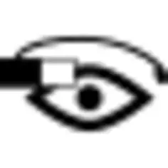 Google glass on an eye