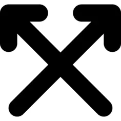 Two up arrows cross