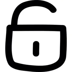 Open padlock