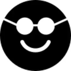 Emoticons square face with sunglasses