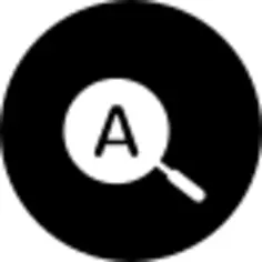 Search text symbol in a circle