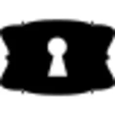 Keyhole in antique shape silhouette