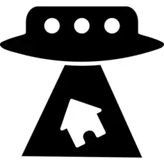 Space ship abducting a house