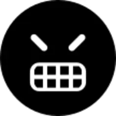 Angry emoticon square face