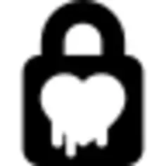 Locked padlock with heart symbol
