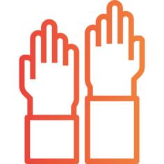 Raising hand