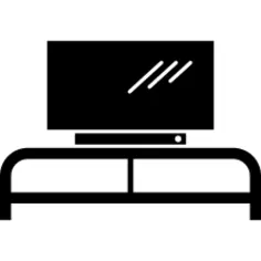 Flat screen computer monitor on table