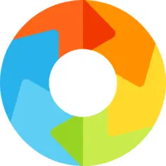 Segmented circle arrow