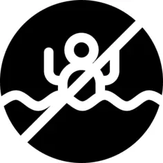 No swimming