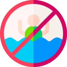 No swimming