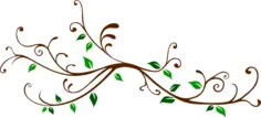 Stylized leafy branch