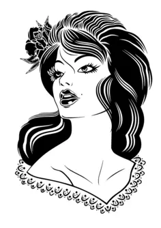 Woman with plump lips