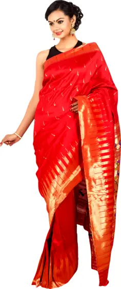 Woman in red sari