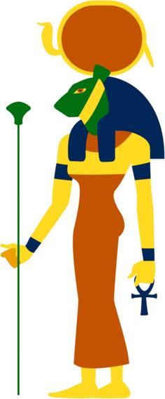 Ancient colorful deity
