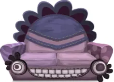 Purple love seat