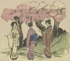 Chinese girls with cherries