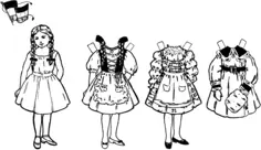 German paper doll