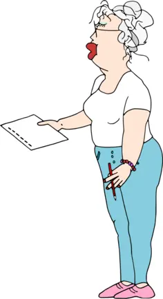 Woman signing paper