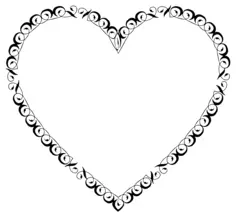 Vintage filigree heart