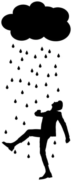 Singing in the rain silhouette
