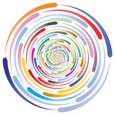 Colorful prismatic circle