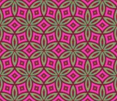 Geometrical pink and green pattern