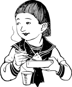 Kid is eating
