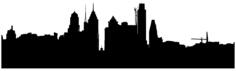 Philadelphia cityscape skyline silhouette